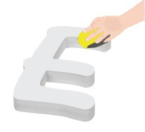 Pousser du PVC blanc pour peindre