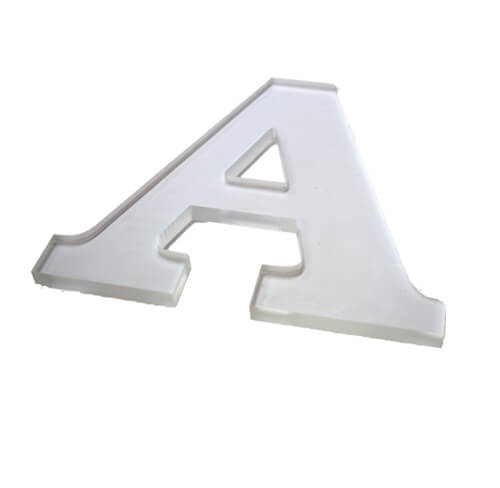 Lettre découpée Plexiglas transparent - Matériaux de découpe numérique