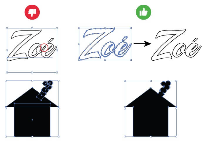 Lettres formes découpées effet relief sur-mesure fichier vectorisé fusionné 