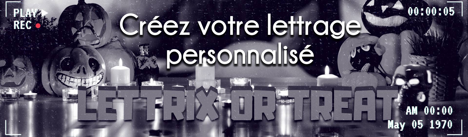 LETTRAGE-PERSO Lettres découpées halloween